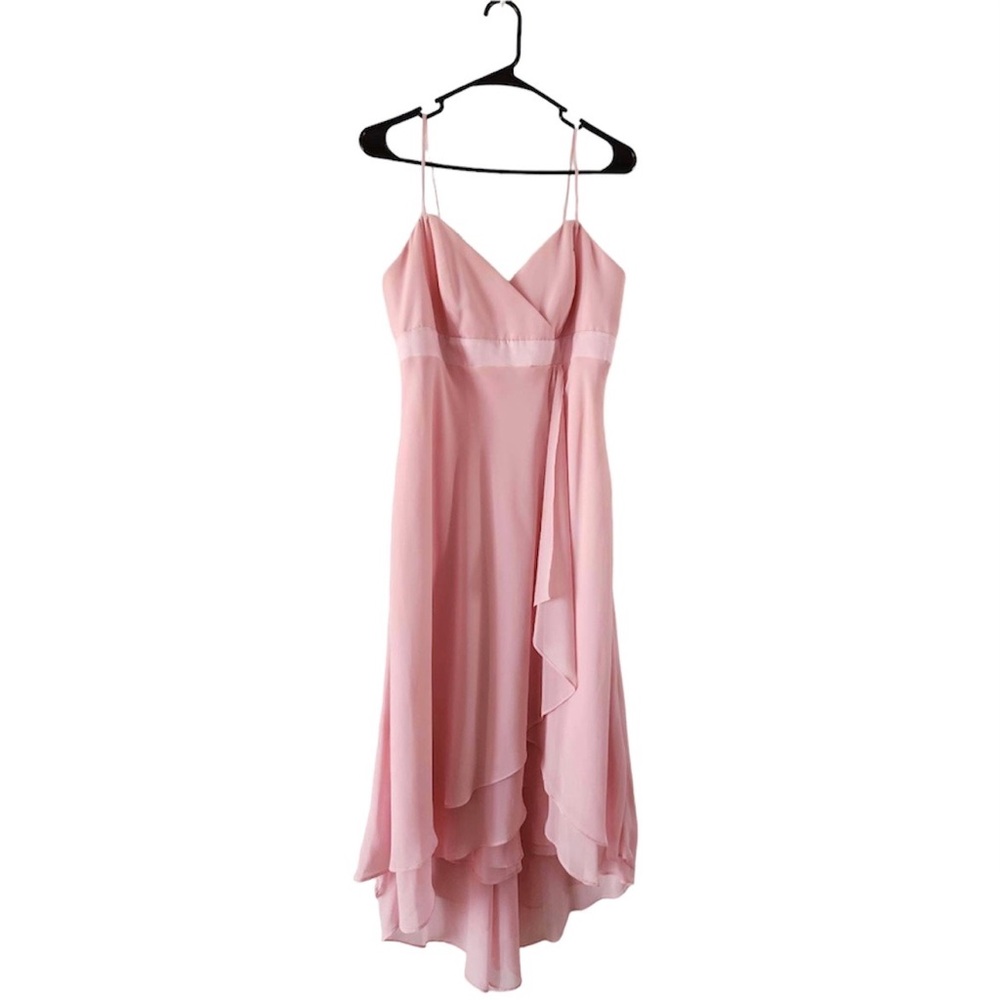 Alfred Dunner NWT Hi-Low Draped Spaghetti Strap Dress in Tea Rose Pink Size 12